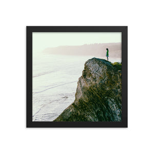 Sunset on the Rocks (Framed Print)