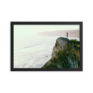 Sunset on the Rocks (Framed Print)