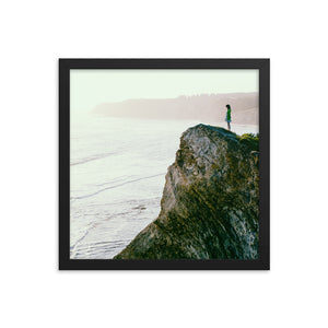 Sunset on the Rocks (Framed Print)