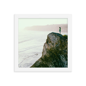 Sunset on the Rocks (Framed Print)